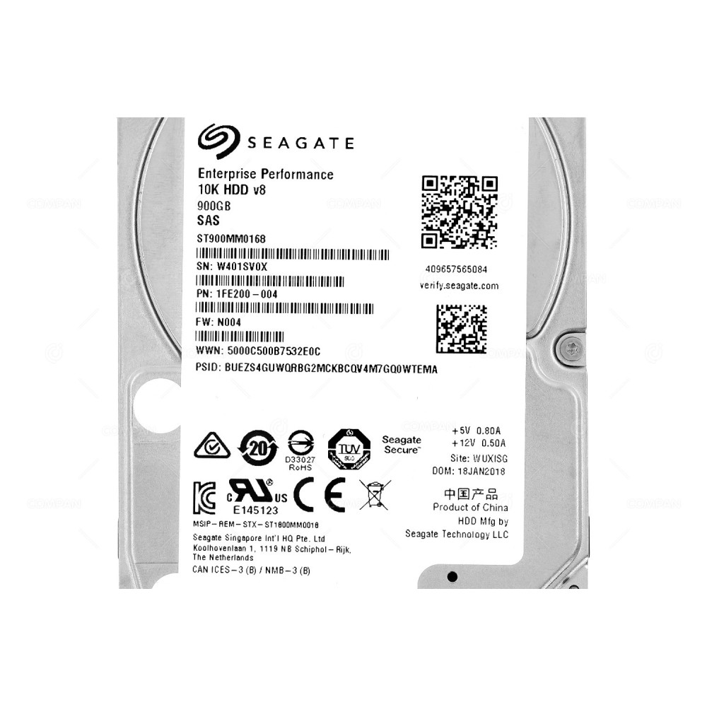 ST900MM0168 SEAGATE 900GB 10K 12G SAS 128MB CACHE 2.5 SFF HARD DRIVE 1FE200-004